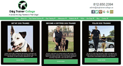 Desktop Screenshot of dogtrainercollege.us